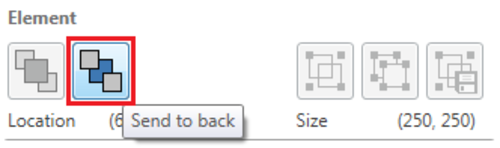 Screenshot of the Send to Back button.
