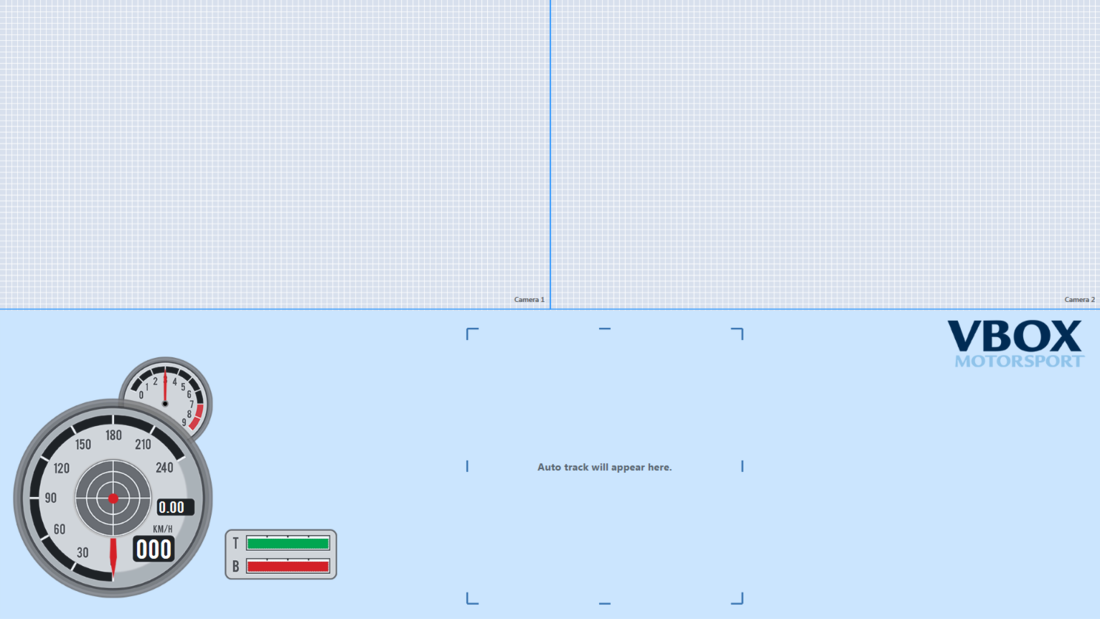 Screenshot of the software with two camera views on a split screen.
