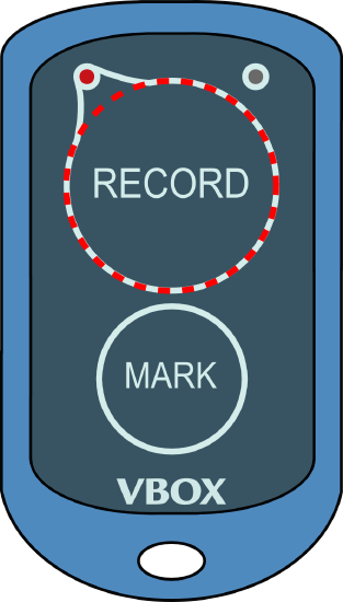 Drawing of a Wireless Logging Switch with a red RECORD LED.
