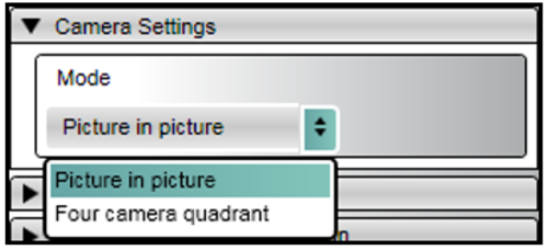Screenshot of the Camera Settings.