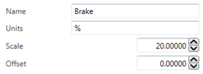 Screenshot of the Default Settings changed to show Brake percentage.