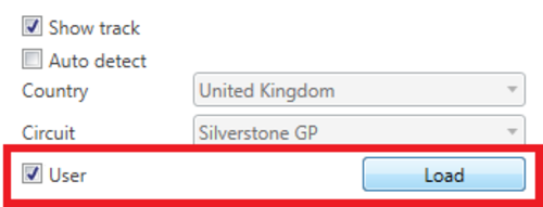 Screenshot of the Country selection settings with User-defined selected and highlighted.