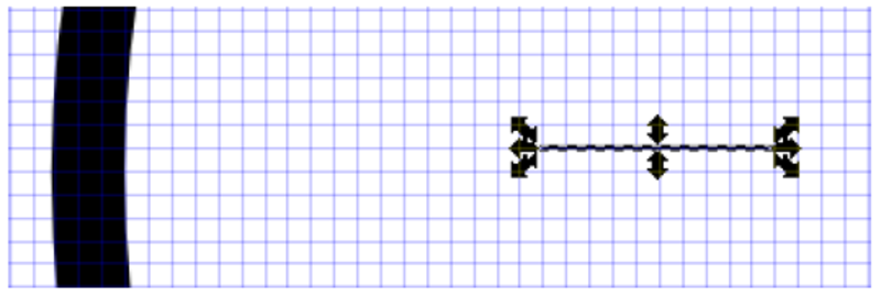 Screenshot of the line element being selected.