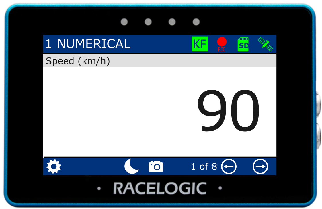MFD Touch displaying the 1 Numerical Screen.