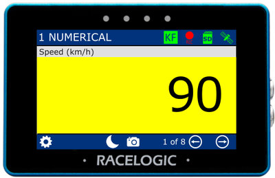 MFD Touch displaying the 1 Numerical screen with screen alert enabled and active.