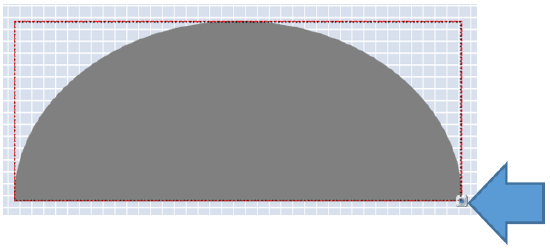 Image showing how to resize a Shape.