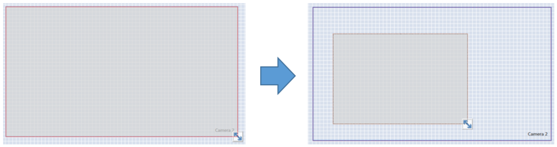 Images depicting cropping the camera input area. 