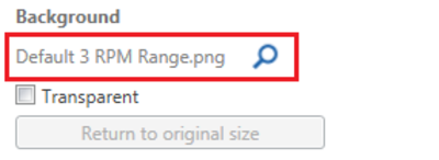 Screenshot of the Background settings with the file selected highlighted.
