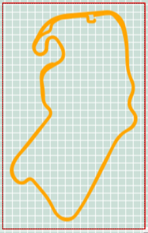 Screenshot of a track map element.
