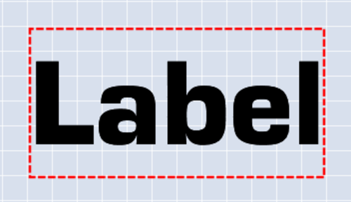 Screenshot of the default Text element that is added to a scene.