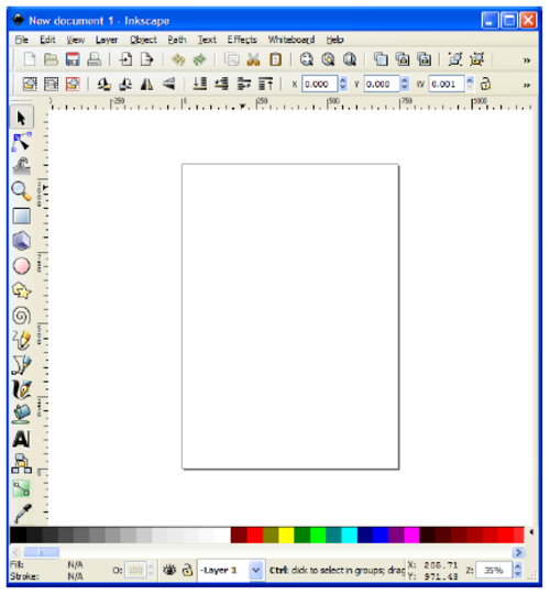 Screenshot of a New Document window in Inkscape.