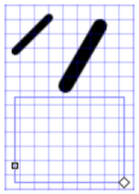 Screenshot of the new Text Element near a marker line. 