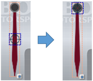 Images depicting the how to set the crosshair.