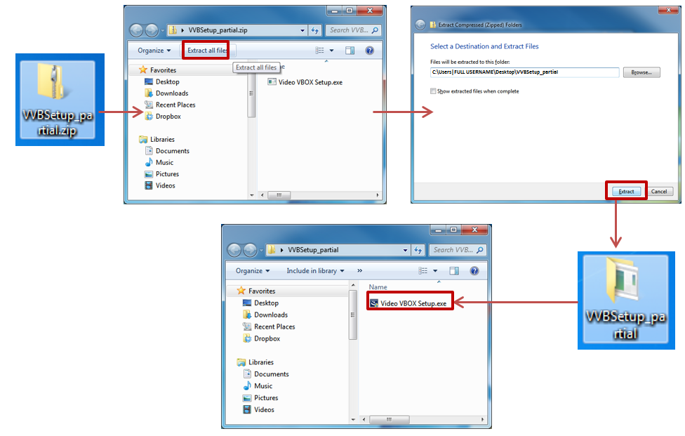Images depicting running the installer.