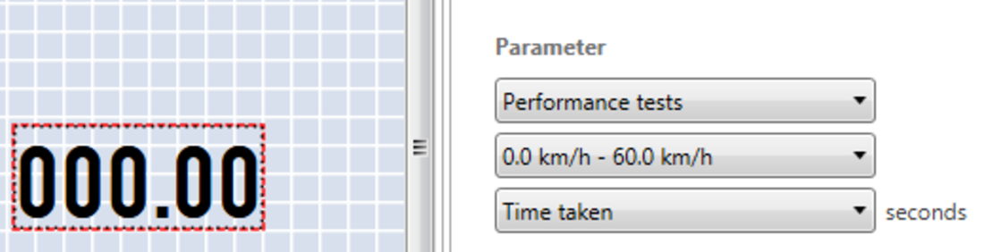 Screenshots of the text element preview and the Parameter settings. 