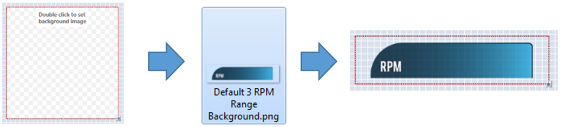 Images depicting the steps to load a new background image.