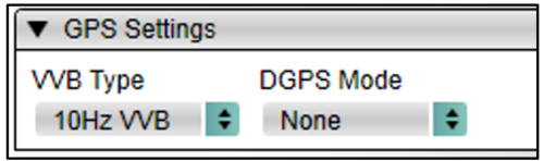Screenshot of the GPS Settings.