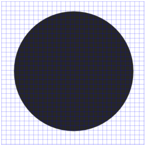 Screenshot of a circle element in Inkscape.