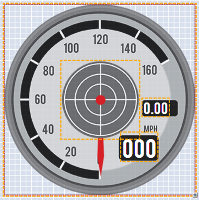 Screenshot of an example of grouped elements making up a speed dial.