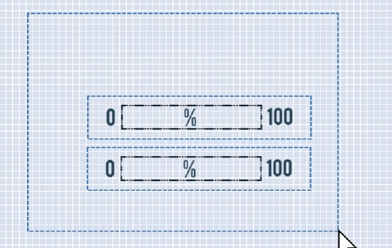 Screenshot of a mouse clicking and dragging around elements with a blue dashed square visible. 