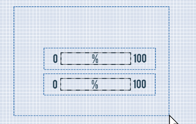 Screenshot of a mouse clicking and dragging around elements with a blue dashed square visible. 
