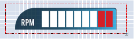Screenshot of a Range Element showing RPM 0-10,000, using 10 different bar images.