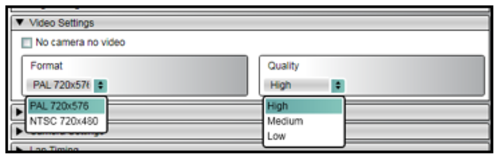 Screenshot of the Video Settings.