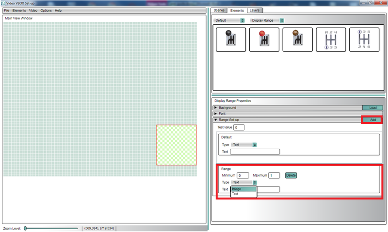 Screenshot depicting how to add your own image or text for the Display Range element.
