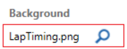 Screenshot of the Background settings with the selected file highlighted.