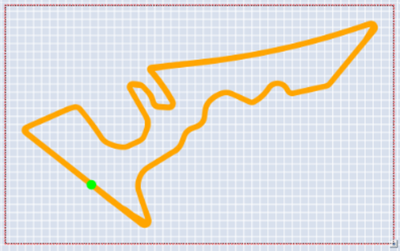 Image showing an example of the Circuit Outline filled in the selected colour.