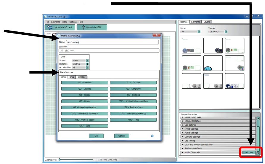 Image depicting the steps to add a new Maths Channel. 