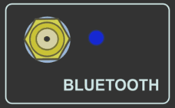 Image depicting a solid blue Bluetooth LED.