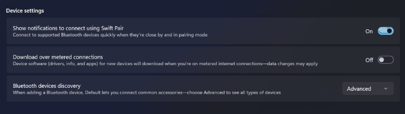 Bluetooth Settings