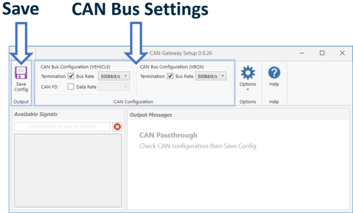 CAN Gateway Config CAN Passthrough Overview
