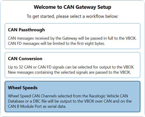 CAN Gateway Config Wheel Speeds Hover