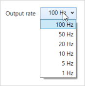 Cropped screenshot of the Output Rate options.