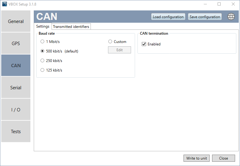 CAN screen with outline
