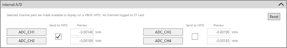 Cropped screenshot of the Internal A/D settings.