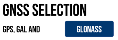Cropped screenshot of VBOX Touch GNSS Selection Settings