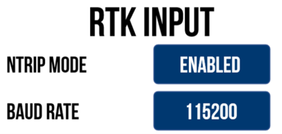 Cropped screenshot of VBOX Touch RTK Input Settings