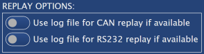 Screenshot of the replay options.