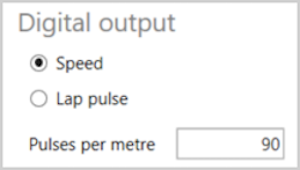 Cropped screenshot of the Digital Output settings with Speed selected.