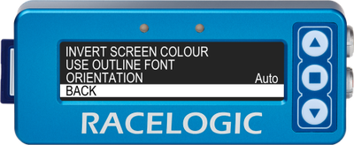 Display Menu - Back Highlighted