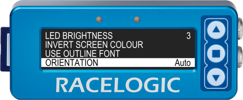 Display Menu - Orientation Highlighted