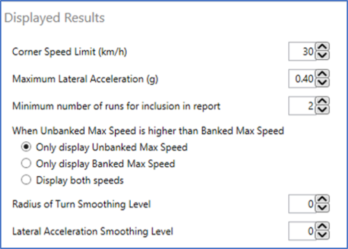 Display Results Settings