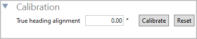 Cropped screenshot of the Calibration settings. 