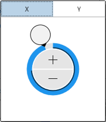 Screenshot of the Element Location setting using plus and minus buttons.