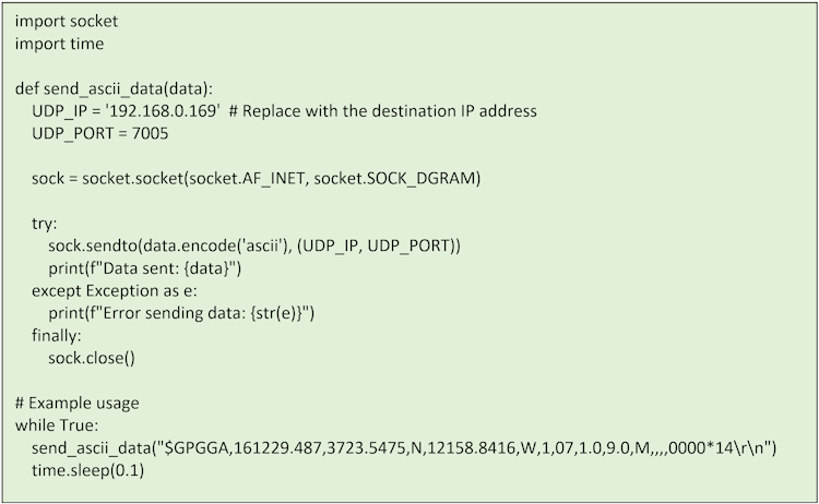 Example UDP