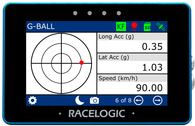 MFD Touch displaying a G-Ball display.