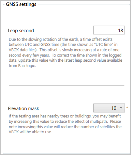 GNSS - Settings
